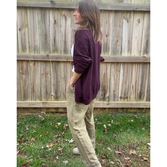 Vintage IZOD 80s Plum Cardigan Crest Embroidery - Picture 9 of 9